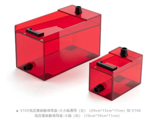 V106红色低应激麻醉诱导盒，开启动物福利新篇章