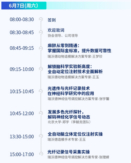 北京实验动物行业协会 × 瑞沃德，联办2025年脑科学精品培训班！
